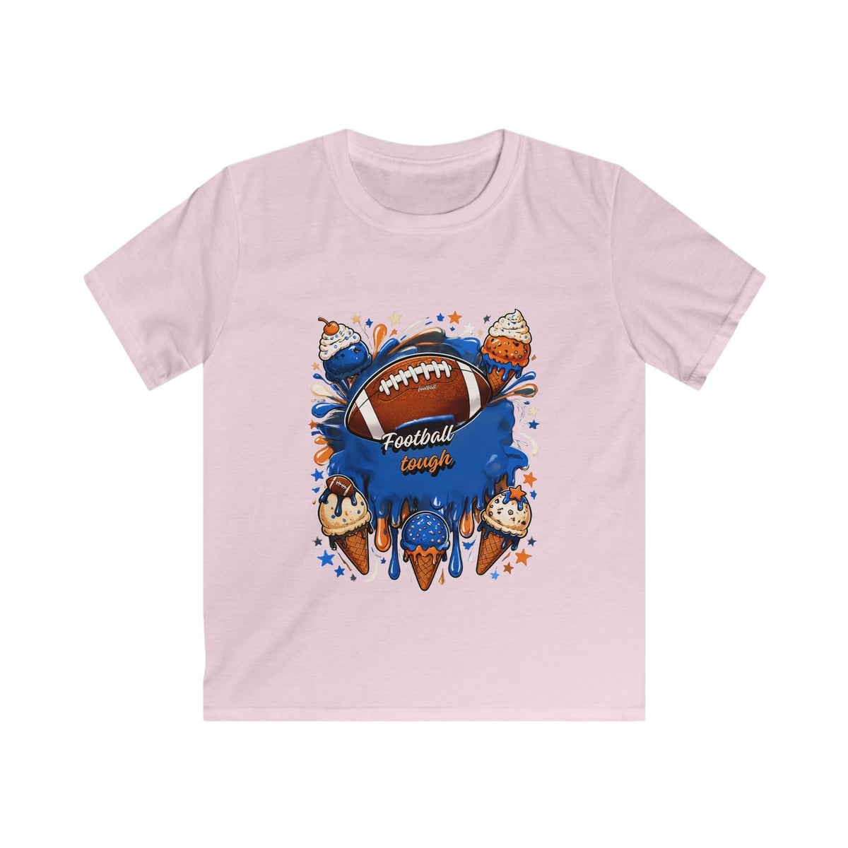 Kids Football Ice Cream Tee – "Football Tough" Youth Shirt