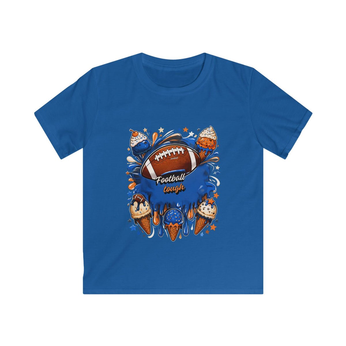 Kids Football Ice Cream Tee – "Football Tough" Youth Shirt