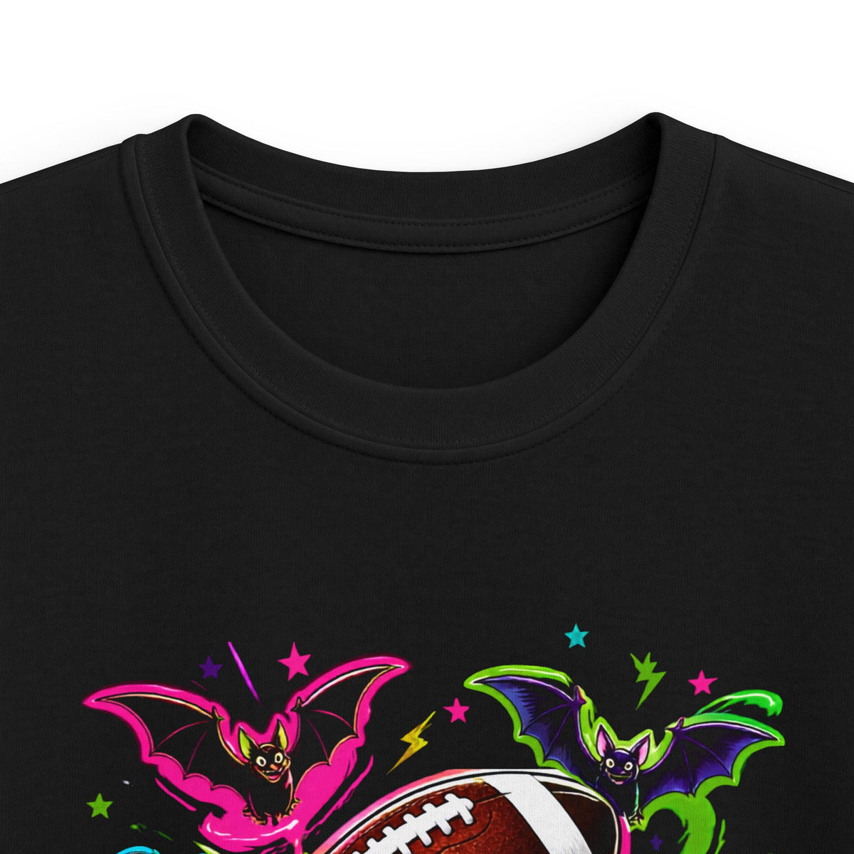 Kids Football Bats — Colorful Splash Grunge Youth Shirt