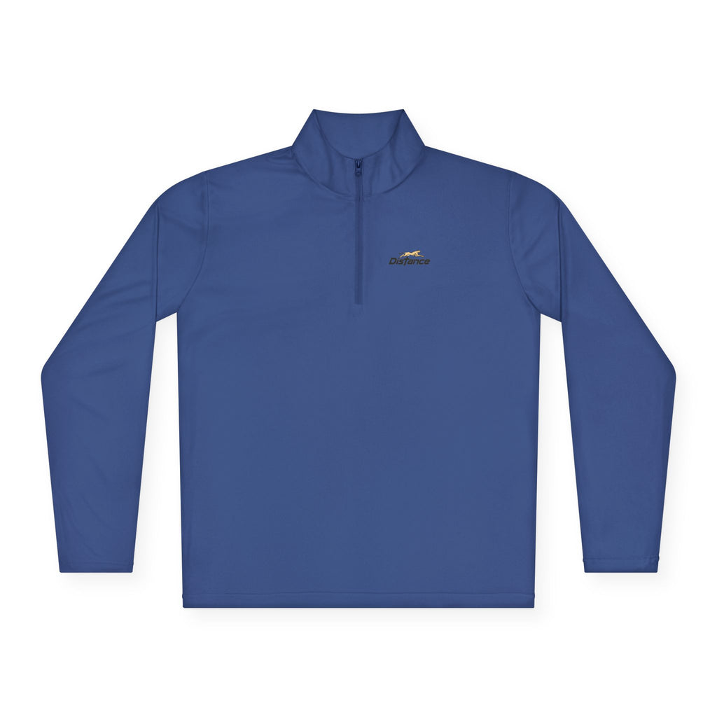 Quarter-Zip Pullover — 'Progress Over Perfection' Embroidered White Pullover