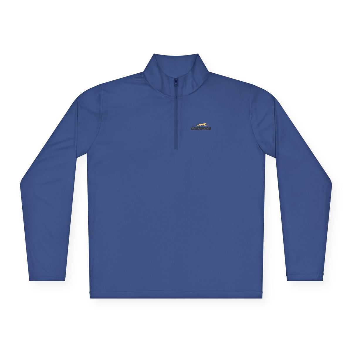Quarter-Zip Pullover — 'Progress Over Perfection' Embroidered White Pullover
