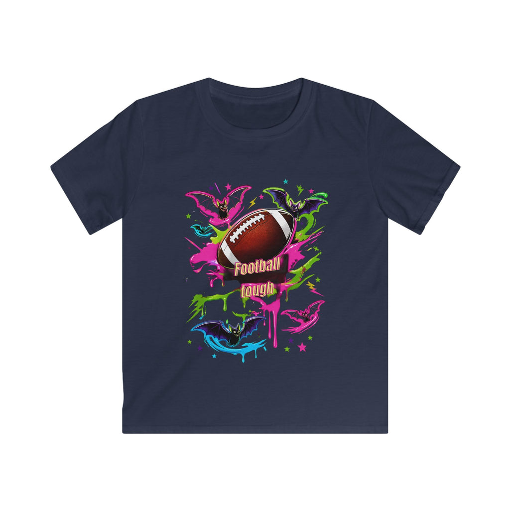 Kids Football Bats — Colorful Splash Grunge Youth Shirt