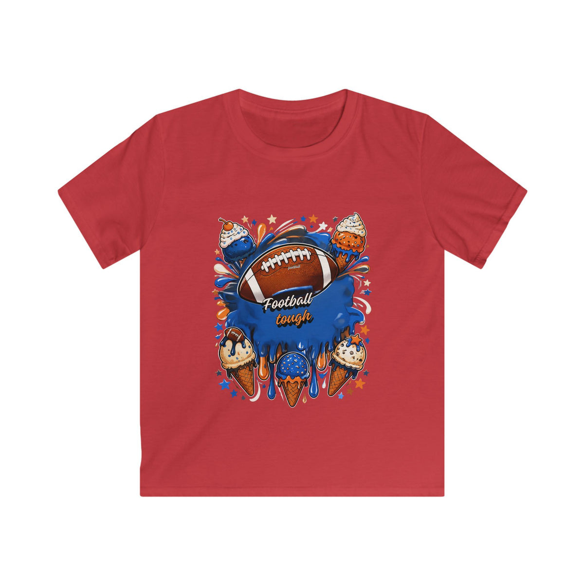 Kids Football Ice Cream Tee – "Football Tough" Youth Shirt