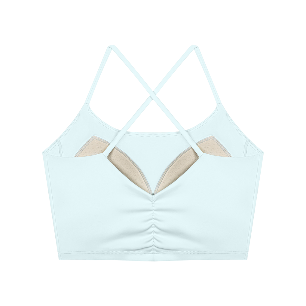 Women's Ruched Cropped Yoga Tank Top