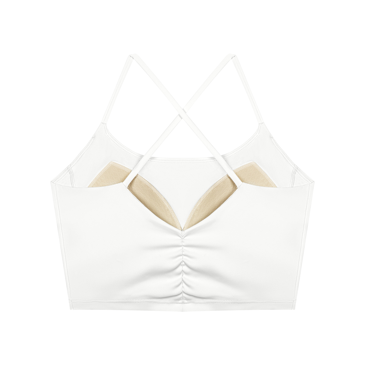 Women's Ruched Cropped Yoga Tank Top